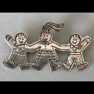 Vintage Save the Children Silver Brooch